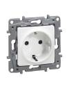 2P + C safety socket with white Legrand Niloe automatic terminals